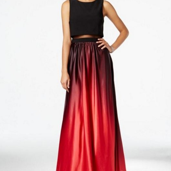 black red ombre dress